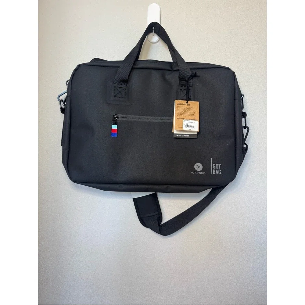 Outerknown Black GOT BAG Business Laptop Bag in black NWT